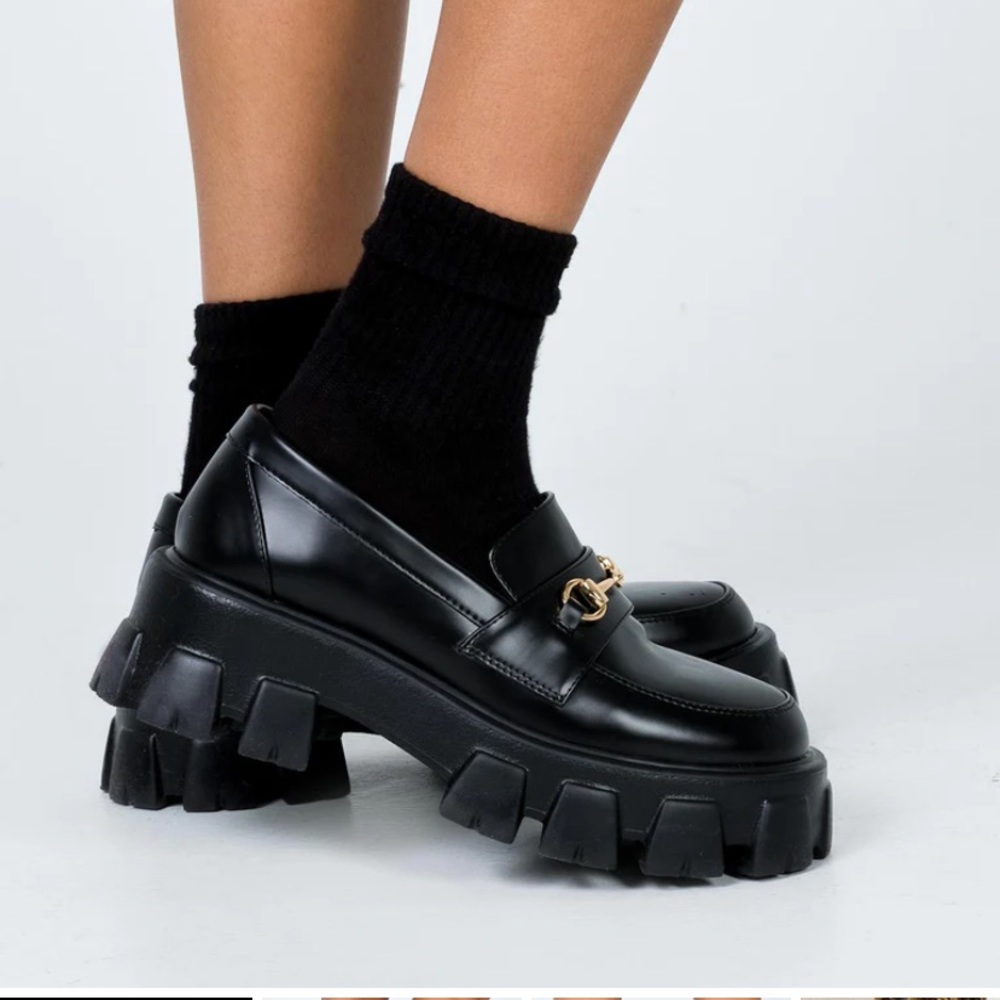 Princess Polly recycled PU penny lane loafer